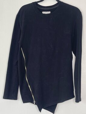WCSP urban street wear. Black long sleeve with zipper down side. Size small.